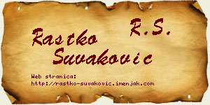 Rastko Šuvaković vizit kartica